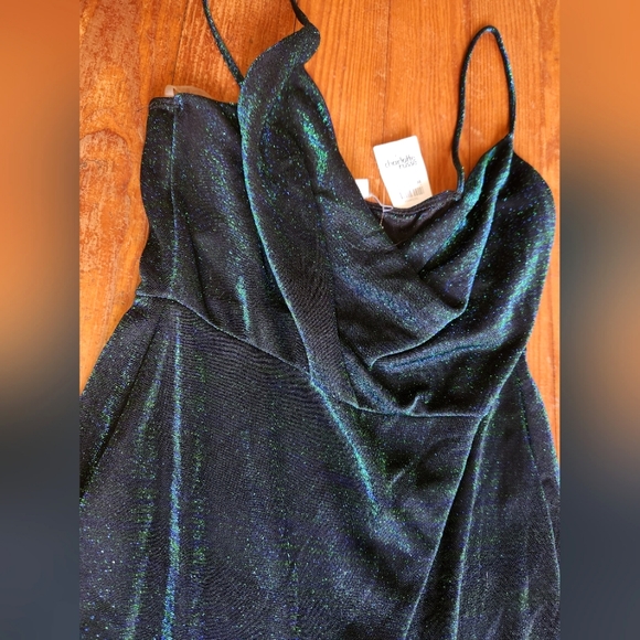 Charlotte Russe Blue/Green Party Dress - Picture 2 of 6